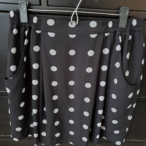 Halogen pocket polka dot skirt